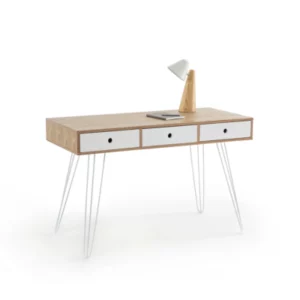 meilleur bureau en bois et blanc design